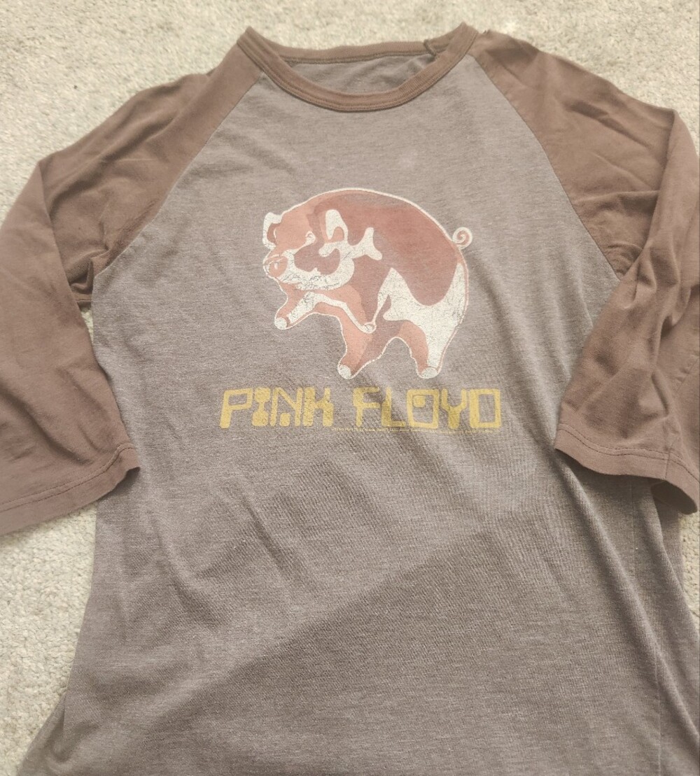 Pink Floyd Animals Brown Graphic 3/4 Sleeve Tee
